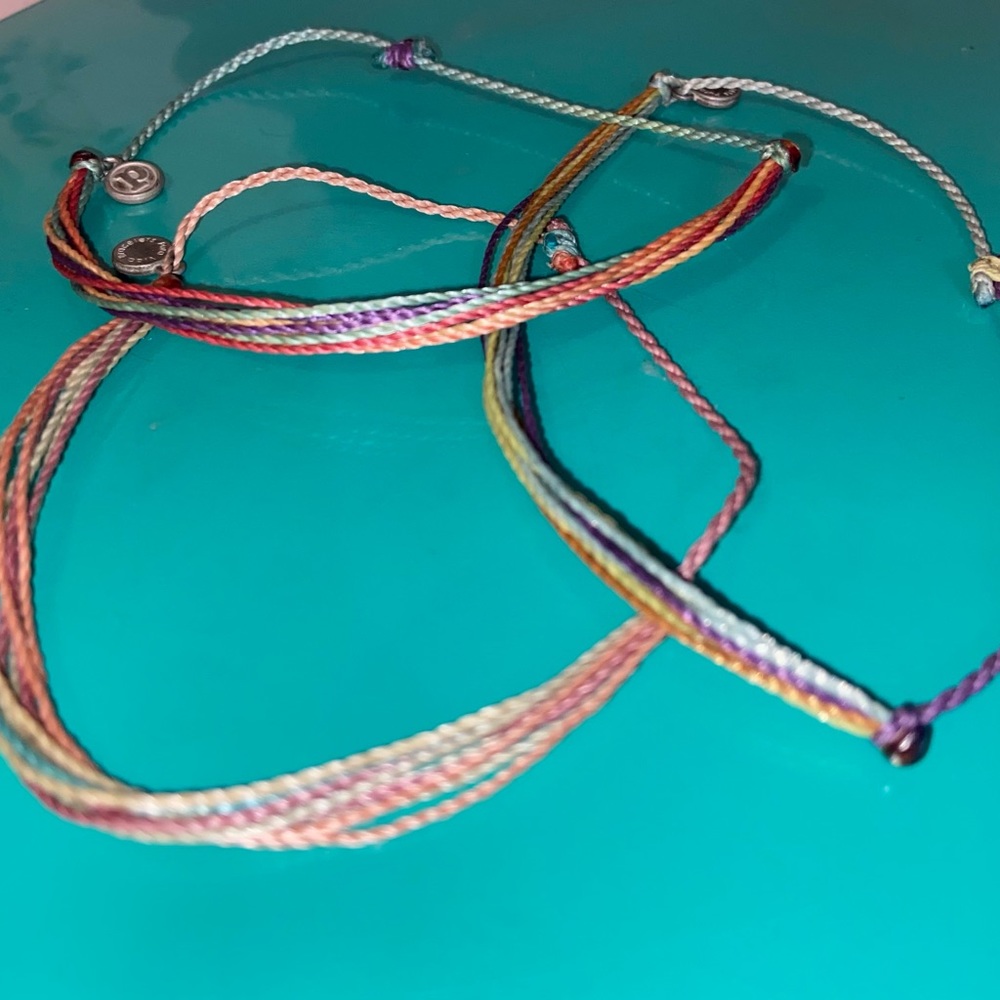 3 pack Pura Vida Bracelets with Bag